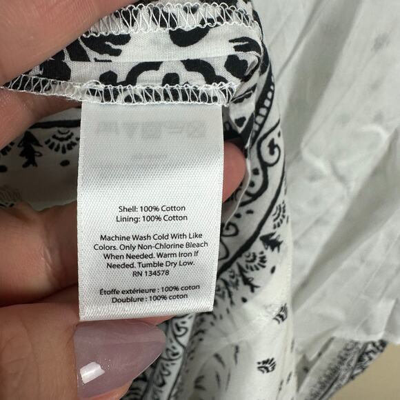 Vineyard Vines Fan Border Print Maxi Dress S Beach Resort Coastal Summer Bandana - Picture 9 of 11